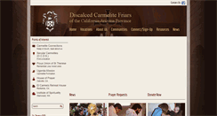 Desktop Screenshot of discalcedcarmelitefriars.com
