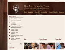 Tablet Screenshot of discalcedcarmelitefriars.com